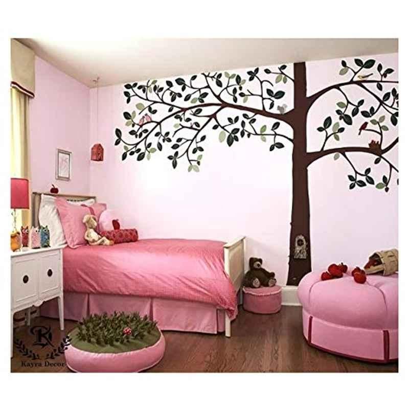 Kayra Decor 132x94 inch PVC Under The Tree Wall Design Stencil, KHSNT244