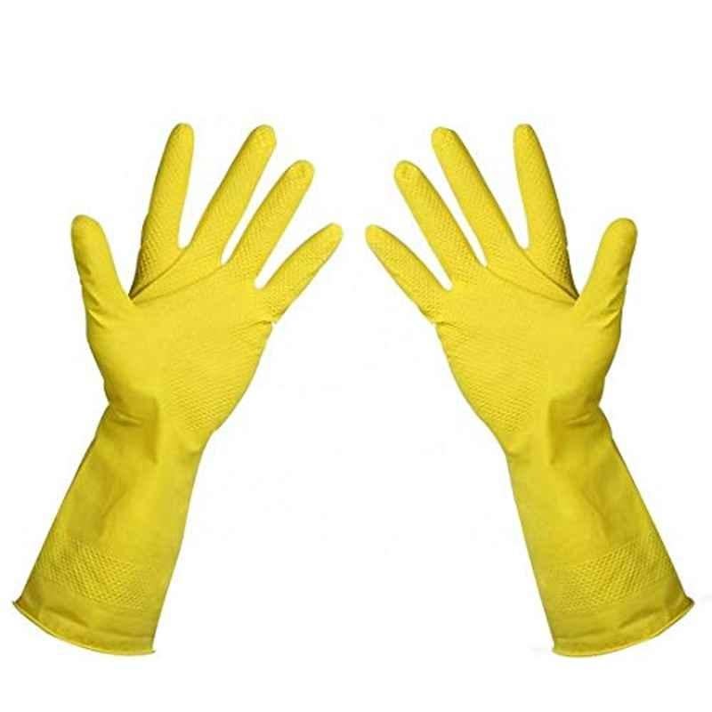 SSWW Medium Yellow Rubber Turf Hand Gloves, SSWW405