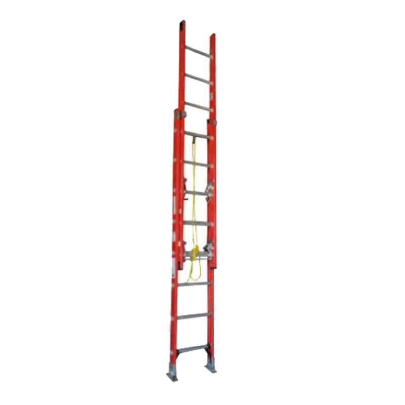 Wallclimb 18+18 Step Fiberglass Ladder, WFL2EXT18