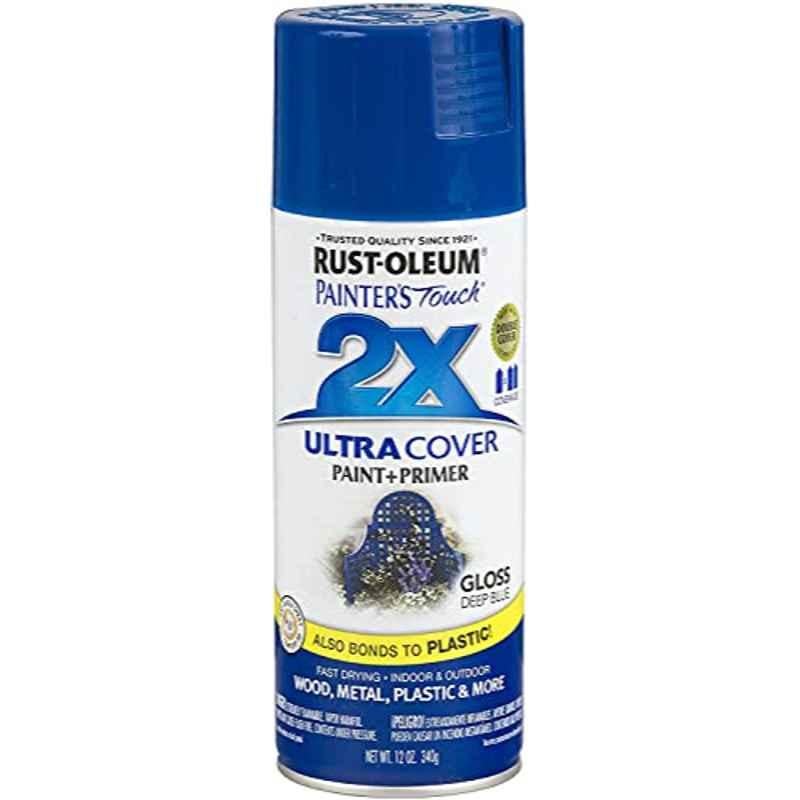 Rust-Oleum Painters Touch 12oz Deep Blue Gloss 2X Ultra Cover Spray Paint, 249114