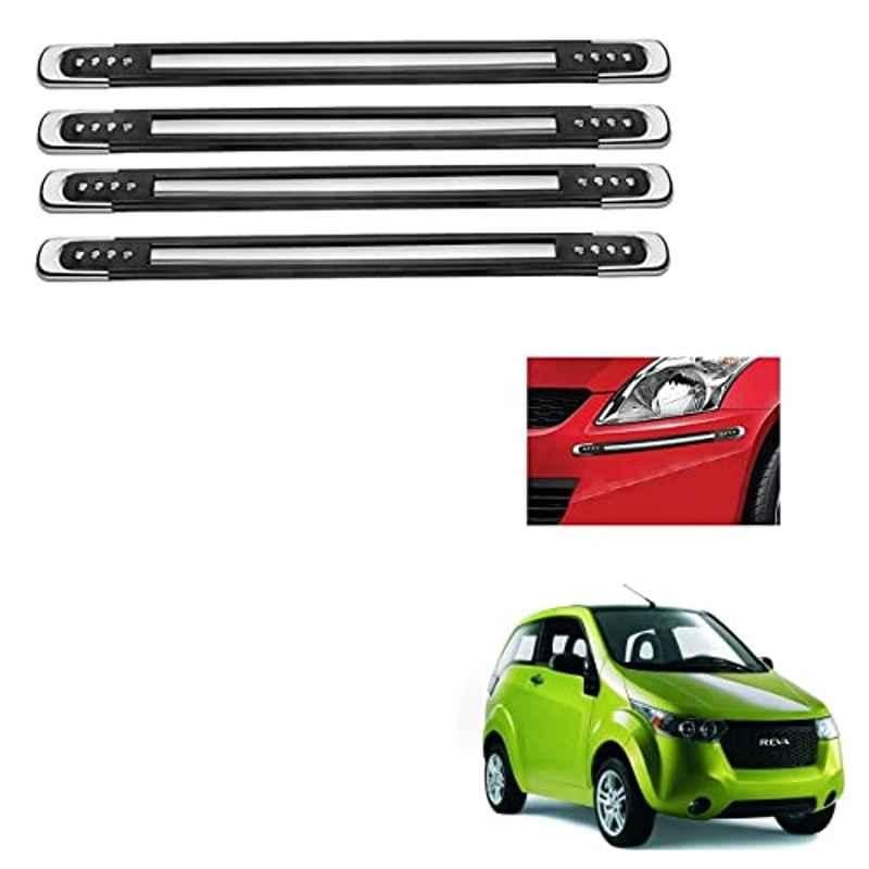 Kozdiko 4 Pcs Black Designer Car Bumper Protector Guard Set for Mahindra Reva