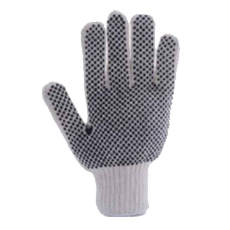 Techtion Swift S Multipro 7 Gauge Seamless Poly Cotton Shell Safety Gloves with PVC Dots on the Palm Side