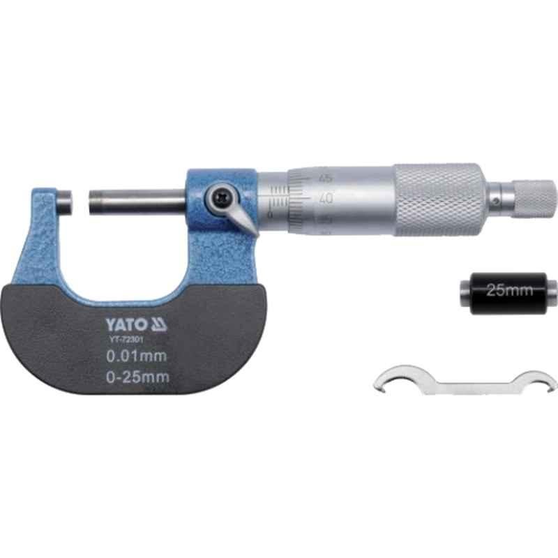 Yato 25-50mm Aluminum & Carbon Steel Mechanical Micrometers, YT-72301