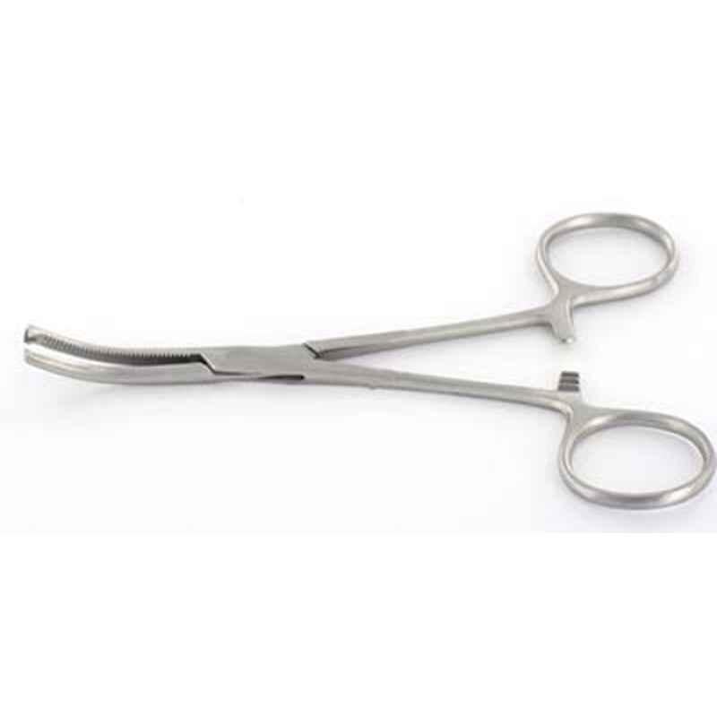 Forgesy 8 inch Stainless Steel Silver Curved Kocher Hemostat Forceps, FG-4654