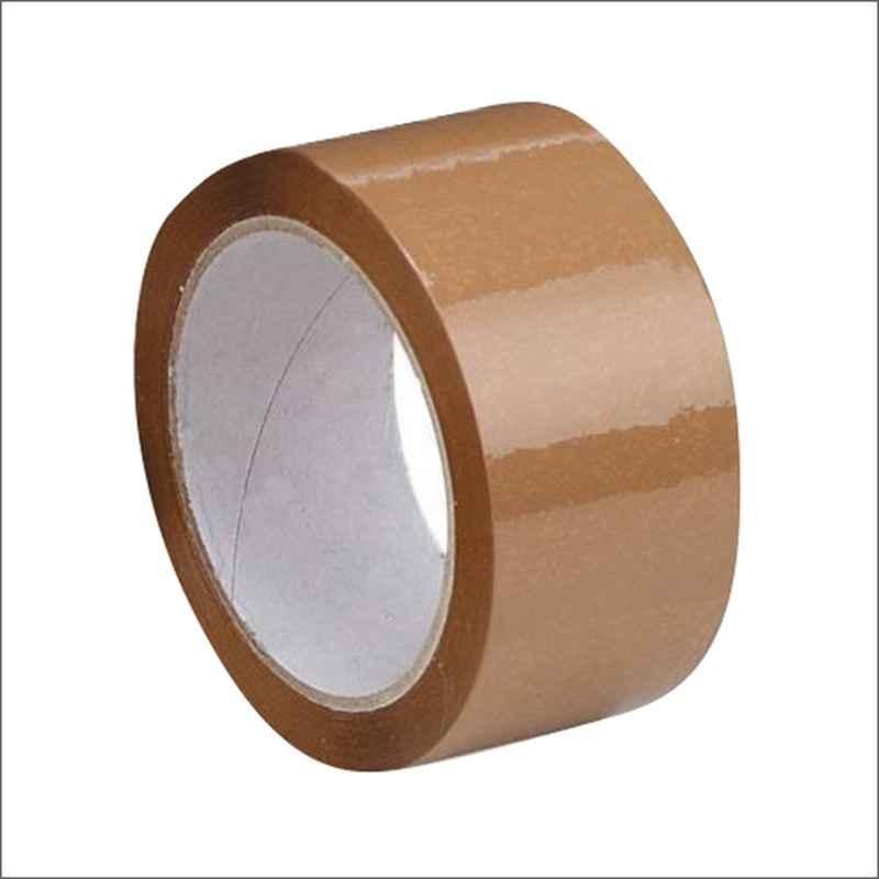 Apac Solvent Based BOPP Tape, 55 Micron, 48 mmx50 Yards, Brown, 12 Rolls/Pack