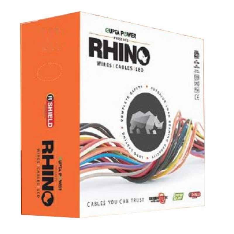 Rhino 0.75 Sqmm 1 Core Green Copper HRFR PVC Insulated Industrial Multistrand Cable, Length: 100 m