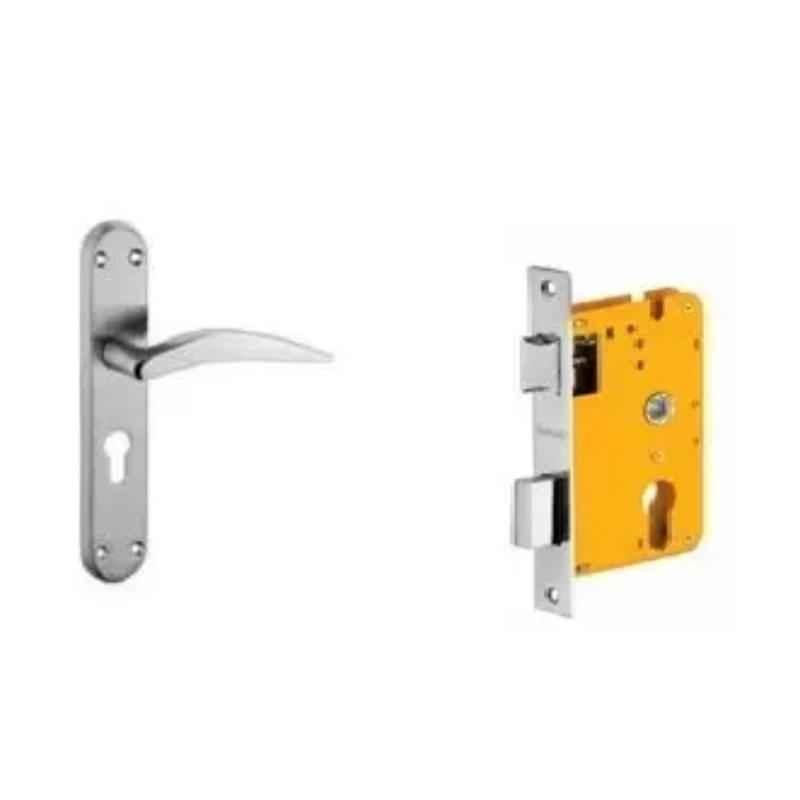 Dorset HL Series Hannah 8 inch Stainless Steel Silver Chrome Finish Door Handle Lock Set with Mortise Latch (Pack of 4)