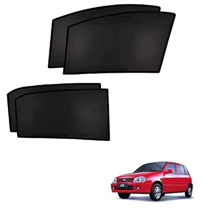 Kozdiko 4 Pcs Custom Fit Non Magnetic Curtains Mesh Car Sun Shade Set for Maruti Suzuki Zen