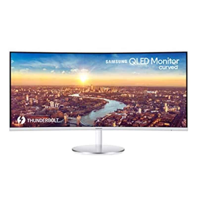 Samsung 34 inch 100Hz 5ms Ultrawide QLED Curved Monitor with VA Panel & Thunderbolt 3 Port, LC34J791WTWXXL