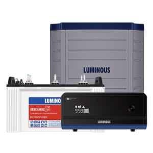 Luminous Zelio Smart 1100 900VA 12V Pure Sine Wave Inverter & Red Charge RC 15000 PRO 120Ah Short Tubular Battery with Trolley Combo