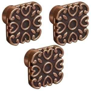 Plantex Knobs for Drawer/Square Drawer Knobs/Knobs for Cabinets/Pull-Push Knobs for Kitchen/Bedroom Drawer (Pack of 3) DTK-299, Antique Copper