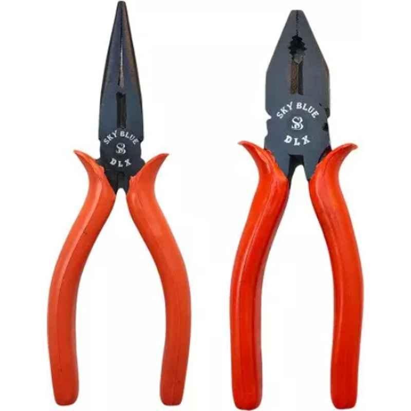 Sky Blue 6 inch Nose Lineman Plier Combo