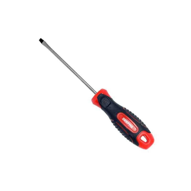 Geepas 120mm CrV Red & Black Slotted Precision Screwdriver, GT59086