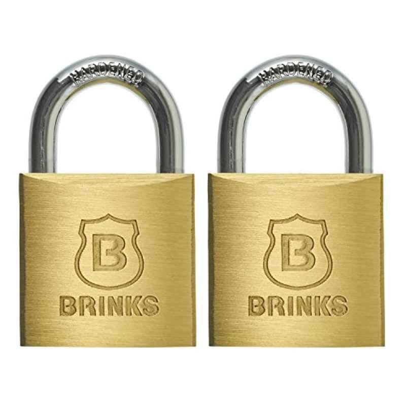Brinks 171-30201 30mm Solid Brass Padlock, 2 Pack