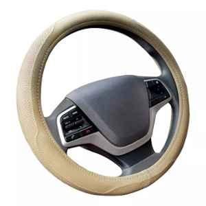 Edylinn Microfiber Leather Beige Steering Wheel Cover for HM Ambassador