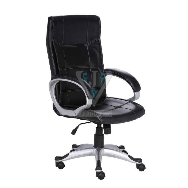 VJ Interior 18x21x17 inch Black Costura Executive High Back Chair, VJ-719