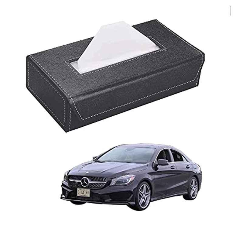 Kozdiko 100 Pulls PU Leather Grey Car Tissue Paper Box with 200 Sheets for Mercedes Benz CLA-Class