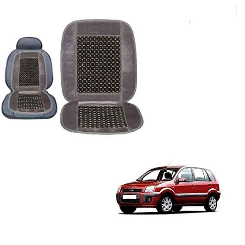 Kozdiko Wooden Bead Seat with Grey Velvet Border for Ford Fusion, KOZ-87079