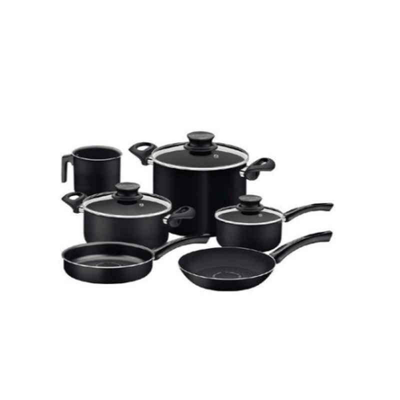 Tramontina 9Pcs Nonstick Starflon Cooking Pots & Pans, Casserole Set with Boiler Glass Lids, 28599053