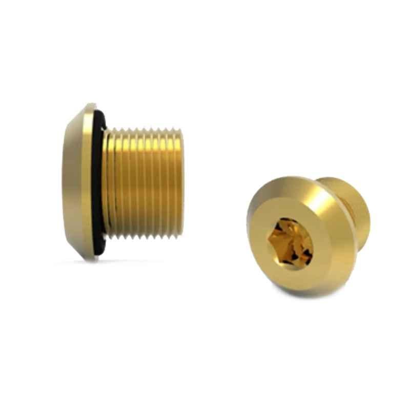 Hawke 487 M63 Brass Domed Head Stopping Plug with Nitrile O-Ring