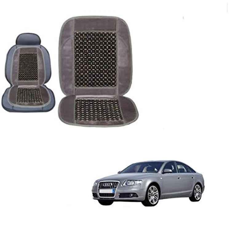 Kozdiko Wooden Bead Seat with Grey Velvet Border for Audi A6