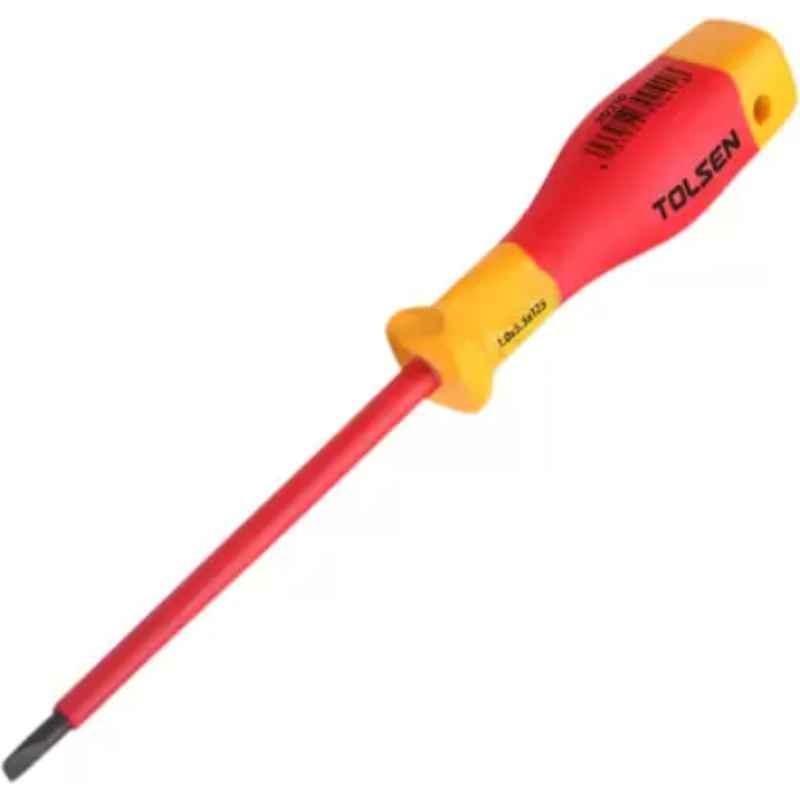 Tolsen 1.0x5.5x125mm Insulated Slotted Screwdriver, V30210
