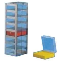 Tarsons Stainless Steel 11 Places Vertical Freezer Rack for 100 Places Cryo Cube Box, 113100