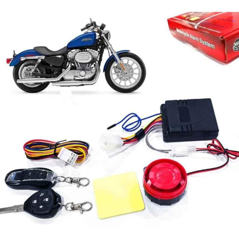 Auto Pearl 12V Black Two-Way Anti Theft Motorcycle Alarm Kit with 2 Pcs Remote for XL 883