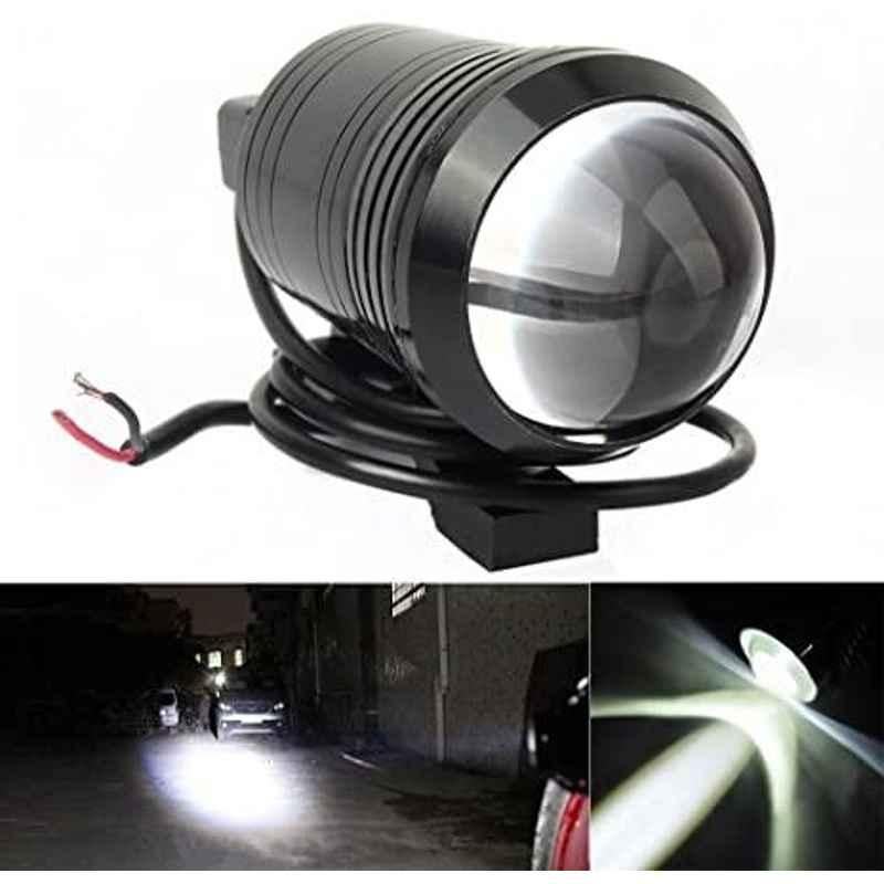 AOW U1 LED Motorycle Fog Light Bike Projector Auxillary Spot Beam Light (Black, 1 Pc) for Bajaj Avenger
