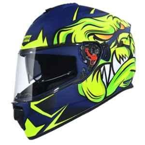 Studds Drifter D1 Matt Blue Full Face Motorcycle Helmet, Size: L