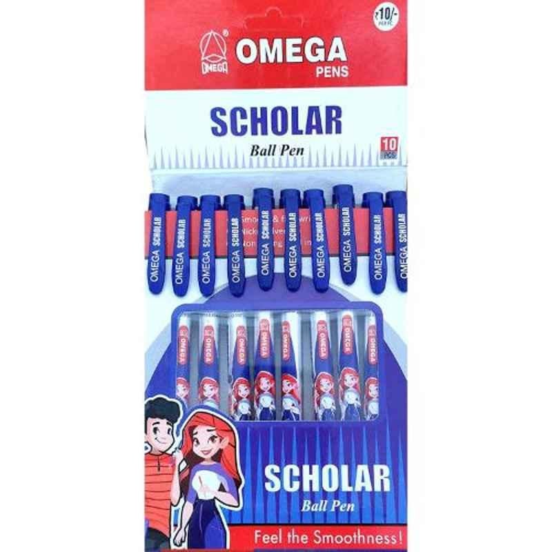 Omega Scholar 100 Pcs Blue Ball Pen Set