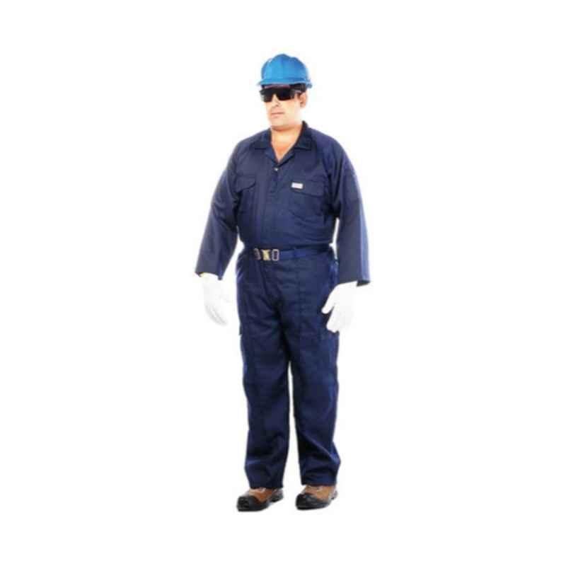 Vaultex 1NV-XL Twill Cotton Navy Blue Coverall, Size: XL
