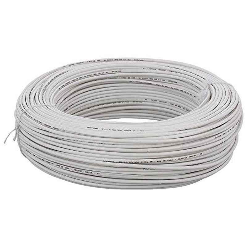 KEI 10 Sqmm Single Core FR White Copper Unsheathed Flexible Cable, Length: 100 m