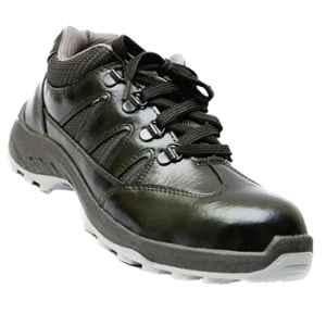 Hillson Swag 1905 PVC Metal Toe Stylish Black Safety Shoes, Size: 6