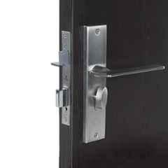 Handle Waala Bentley-CYS 8 inch 60mm Stainless Steel Silver Cylindrical Plate One Side Key Mortise Door Lock Set