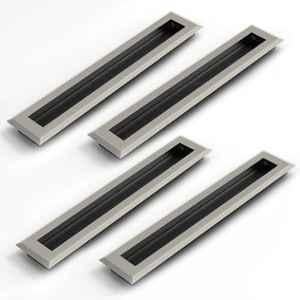 Plantex Sliding Door Handle/Concealed Handle for Sliding Door/224mm Concealed Handle for Wardrobe/Kitchen Cabinet - Pack of 4 (Satin)