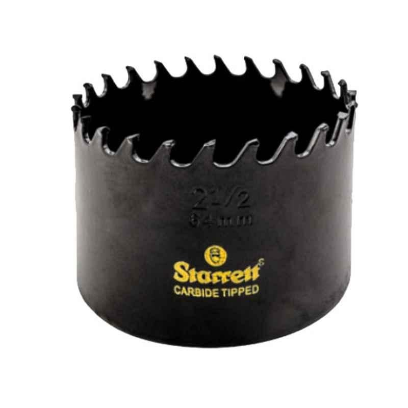 Starrett 64mm Black High Performance Triple Chip Tungsten Carbide Tipped Hole Saw, CT212