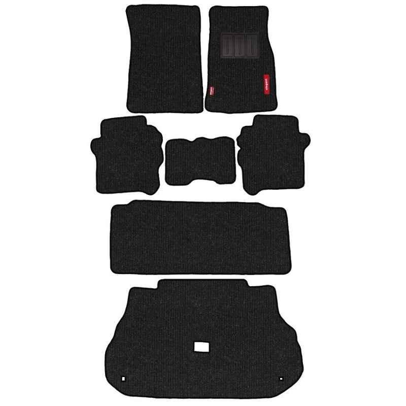 Elegant Carry 7 Pcs Polypropylene Black Car Floor Mat Set for Ford Endeavour (2006-2015)