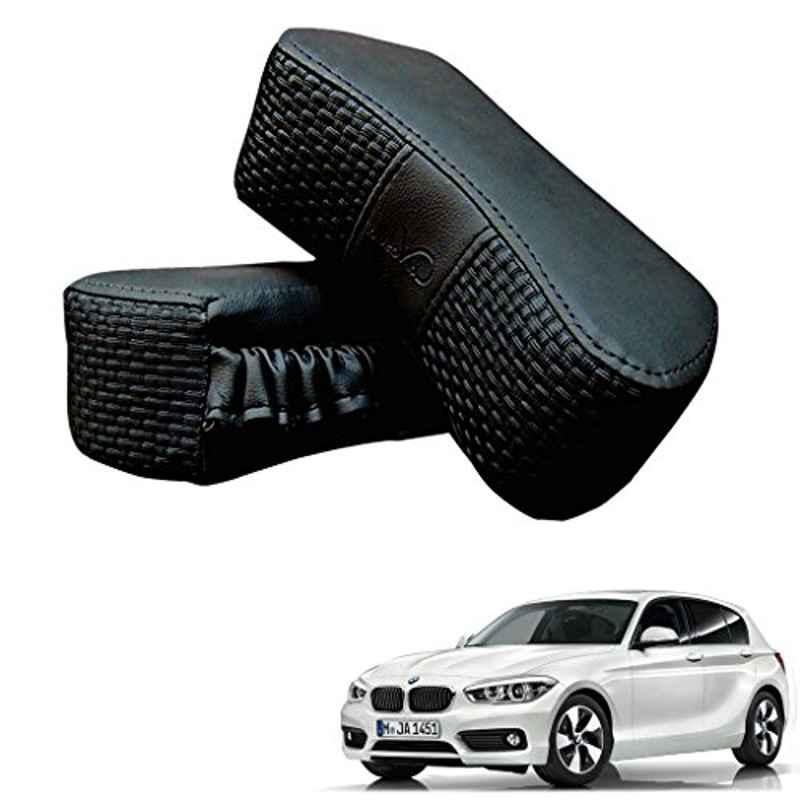 Kozdiko 2 Pcs Memory Foam Black Luxurious Neck Rest Set for BMW 1 Series, koz_31857
