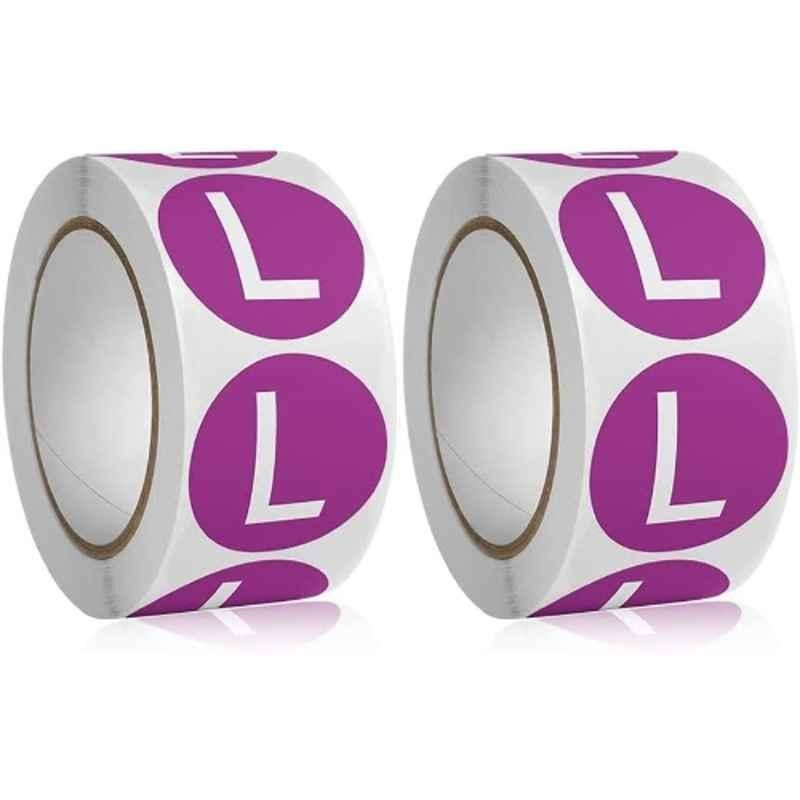 Rubik 1000Pcs 2.5cm White L Size Label for Cloths Roll, A-444-2P-C