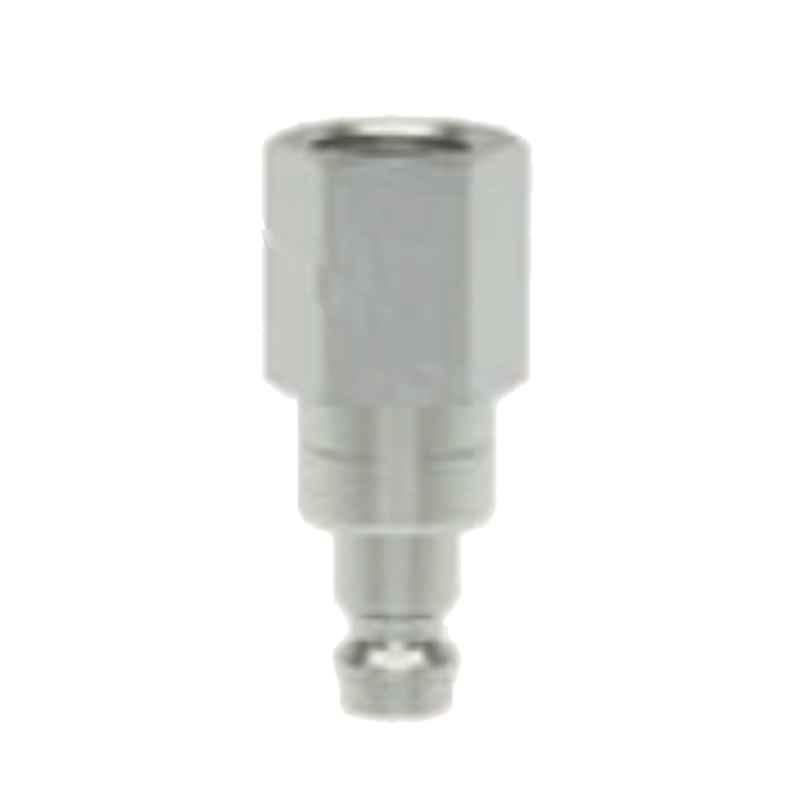 Ludecke ESMN101NIAB 10x1 Double Shut Off Mini Quick Plated Female Thread with Plug Connect Coupling