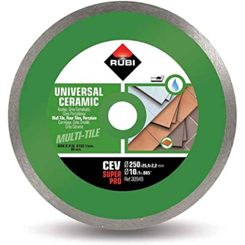 Rubi 10 inch Continuous Rim Ceramic Tiles Diamond Blade, 30949