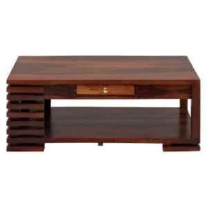 Evok Nord Sheesham Wood & Glass Walnut Coffee Table, FLILCTSWSTWN68393D