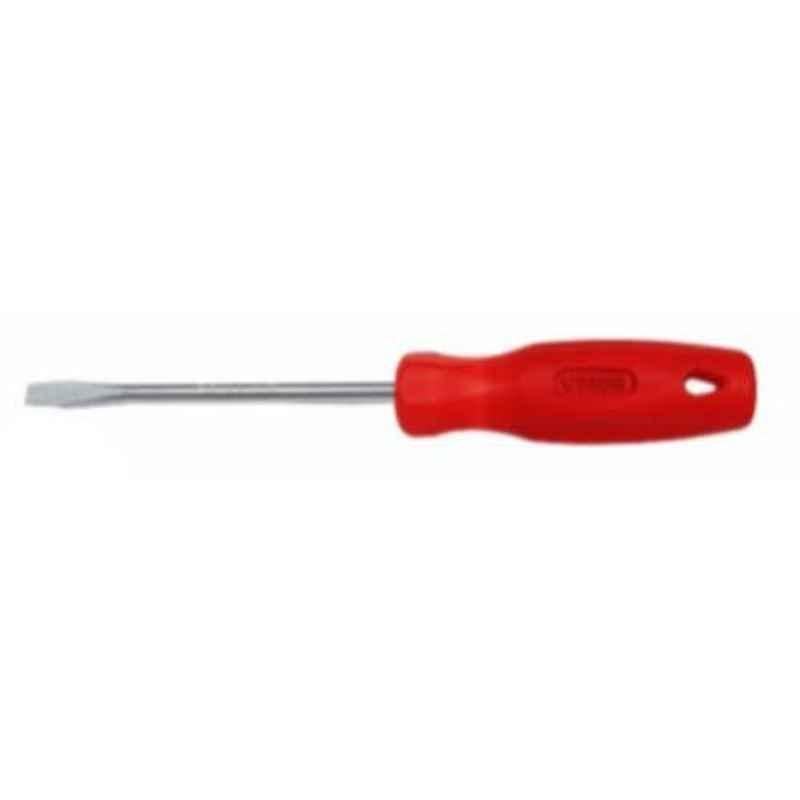 Baum 4mm Magnetic Flat Tip Screwdriver with Red Acetate Handle, Art-322, Blade Length: 250mm (Pack of 12)