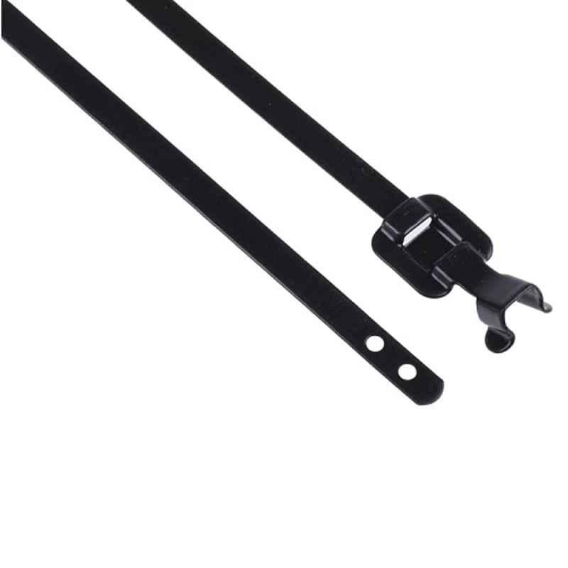 Aftec 9.5x762mm Non-Magnetic Stainless Steel Releasable Polyester Coated Cable Tie, ACTI 9.5-762 RSP