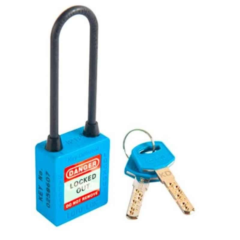 LOTO-LOK 20mm Stainless Steel & Nylon Blue Three Point Traceability Padlock with 2 Unique Keys Per Lock, 3PTPBKDN80