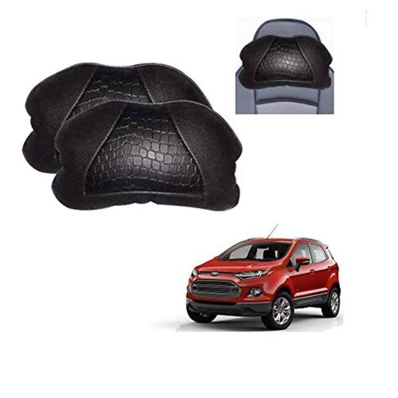 Kozdiko 2 Pcs Black Neck Rest Cushion Pillow Set for Ford Ecosport