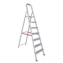 EMAC 7 Step Aluminium Silver Anti Slip Folding ECL Ladder, ECL-7-Step