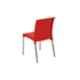 Supreme Hybrid Premium Plastic Red Chair without Arm (Pack of 4)