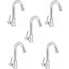 Prestige Croma Brass Chrome Finish Swan Neck Pillar Tap (Pack of 5)